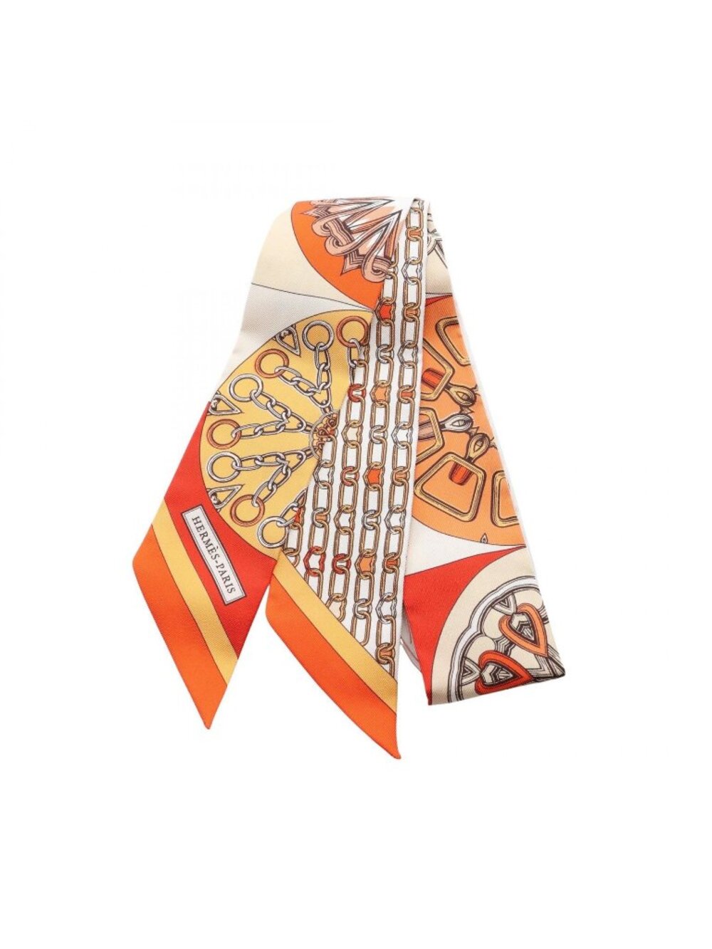 Hermes Scarf Twilly Kaleidoscope Effect Ribbon Silk